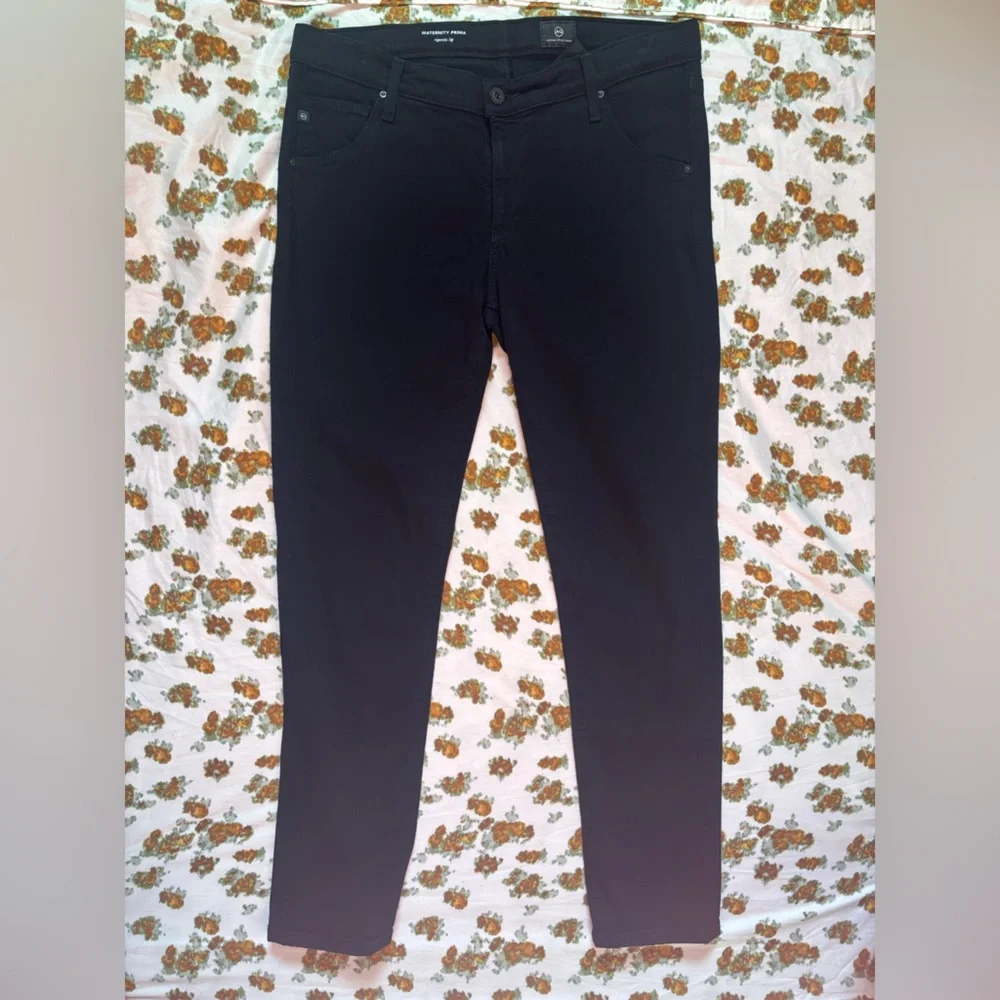 AG Adriano Goldschmied Maternity Prima Cigarette‎ Leg Jeans in Black Size 29